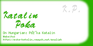 katalin poka business card